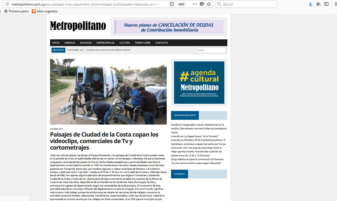 Nota sobre Locaciones Canarias en Metropolitano