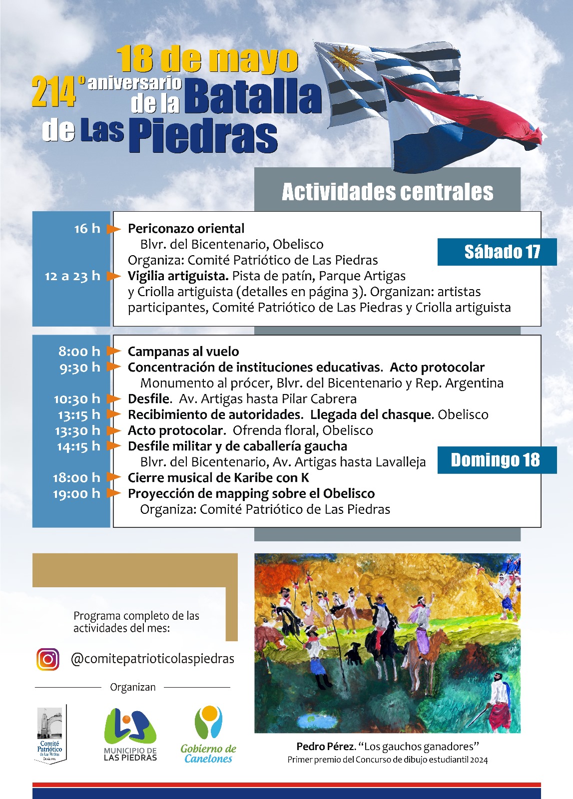 Lanzamiento de las Fiestas Mayas 2025 en conmemoración de los 214 años de la Batalla de Las Piedras