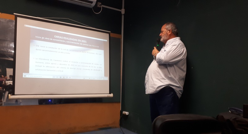 Obras Municipio Nicolich: Director de Obras Jorge Marreno presenta el proyecto de obras. Obras Municipio Nicolich: Director de Obras Jorge Marreno presenta el proyecto de obras.