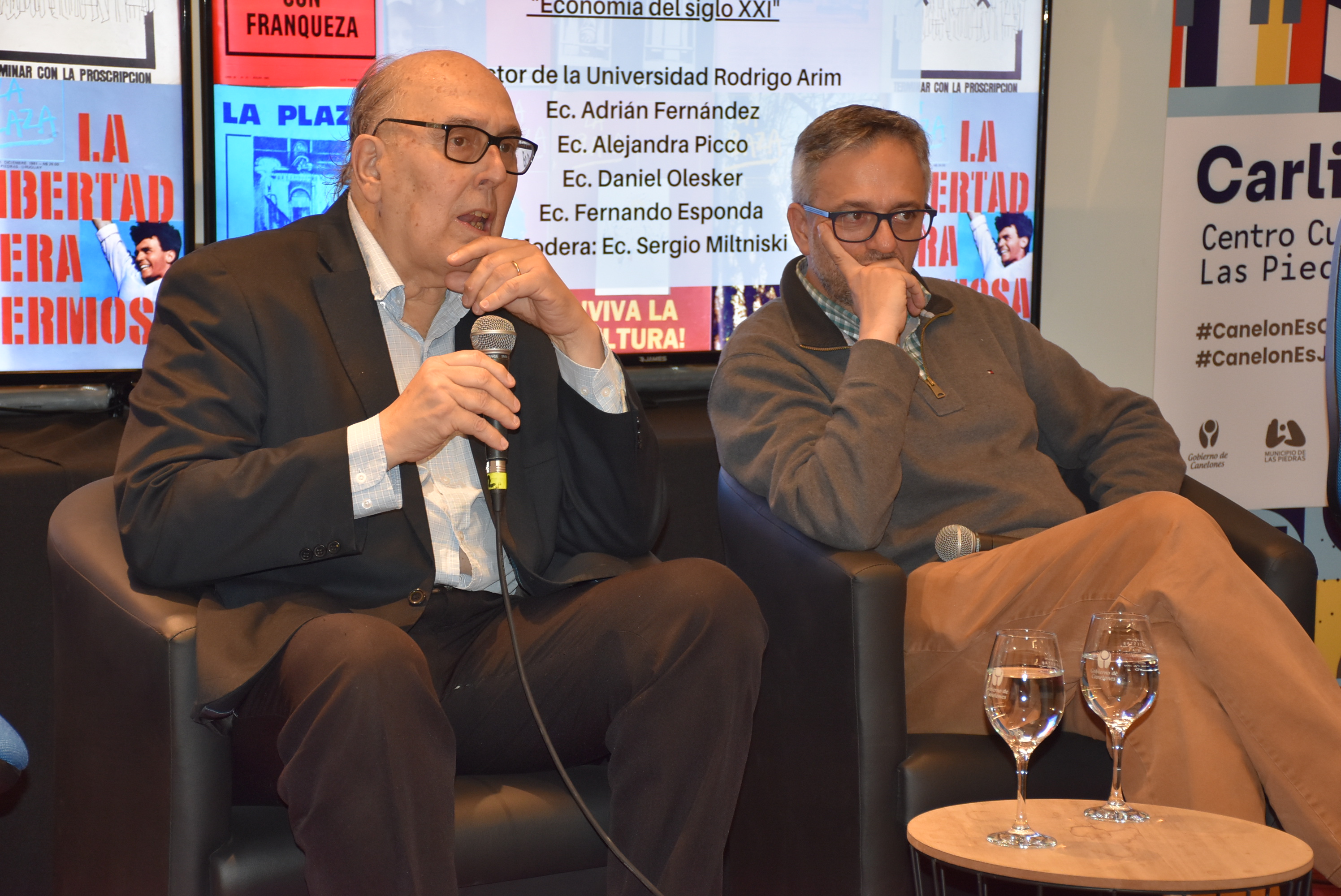 De izquierda a derecha ex intendente de Canelones Marcos Carámbula y Rector de la Universidad de la República Rodrigo Arim De izquierda a derecha ex intendente de Canelones Marcos Carámbula y Rector de la Universidad de la República Rodrigo Arim
