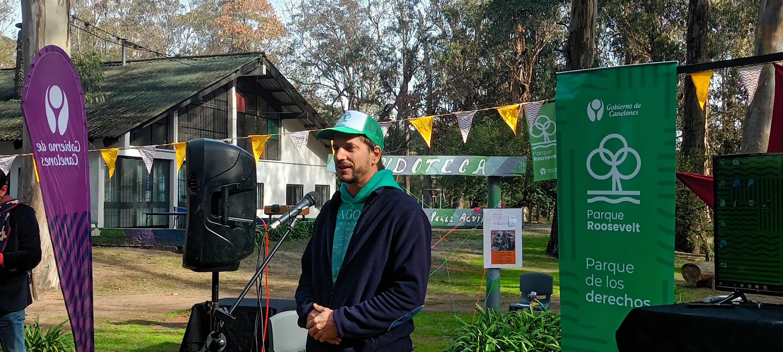 Director del Parque Roosevelt, Arq. José Freitas, durante el lanzamiento del Mes de la Afrodescendencia Director del Parque Roosevelt, Arq. José Freitas, durante el lanzamiento del Mes de la Afrodescendencia
