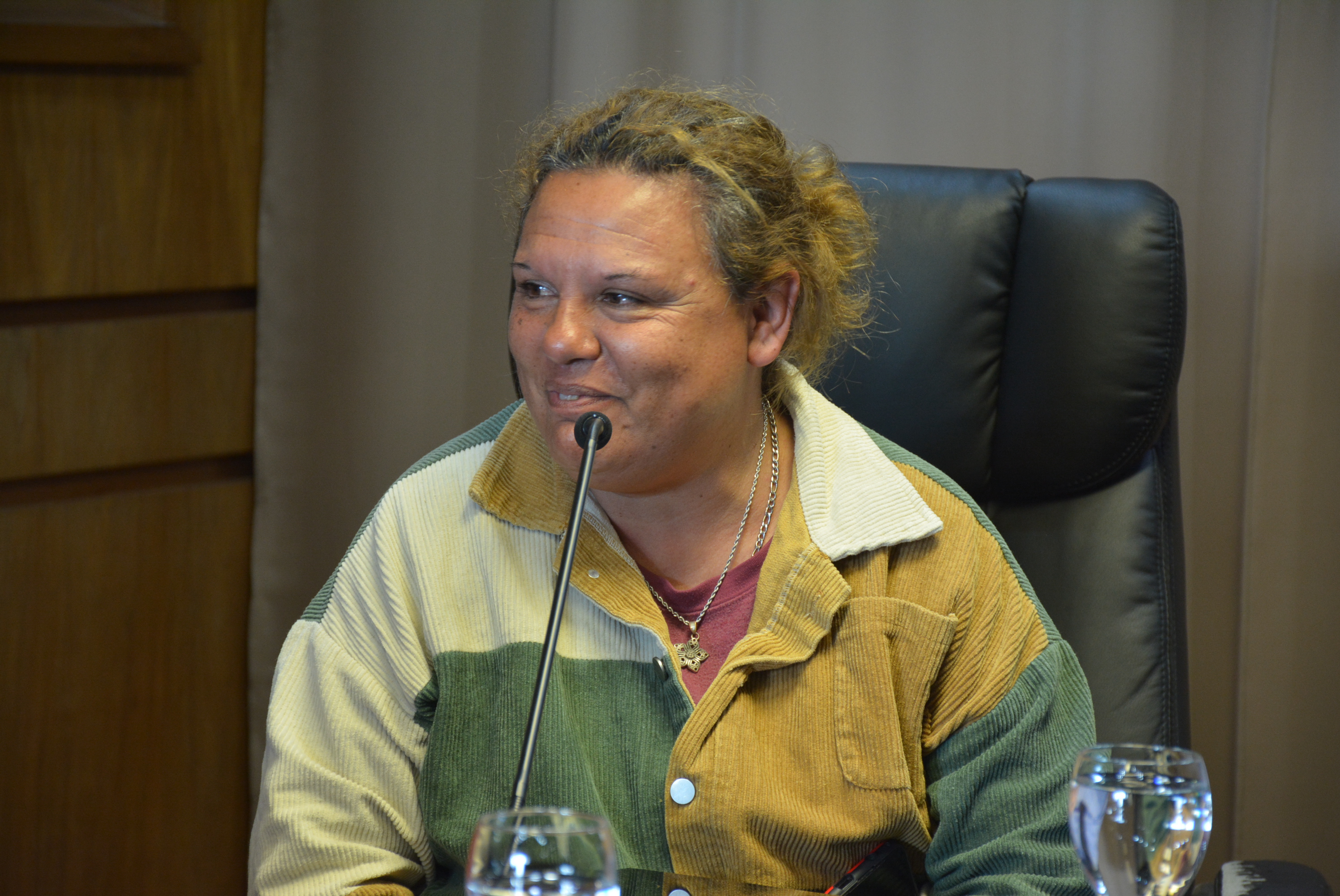 Dirigente de la UNATRA, María Flores, en el lanzamiento del Día Nacional del Trabajador y la Trabajadora Rural, que se celebrará en Canelones. Dirigente de la UNATRA, María Flores, en el lanzamiento del Día Nacional del Trabajador y la Trabajadora Rural, que se celebrará en Canelones.