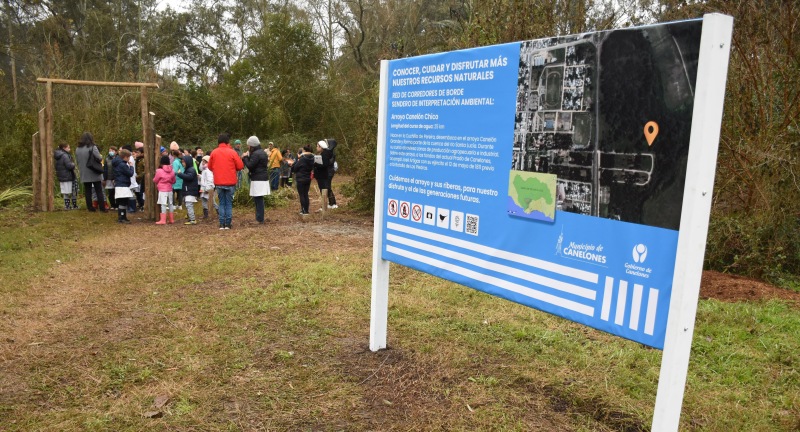 Inauguración de Sendero de Intrepretación Ambiental Canelón Chico en el Parque Artigas de la capital canaria.