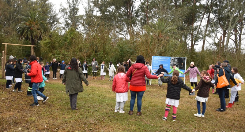 Inauguración de Sendero de Intrepretación Ambiental Canelón Chico en el Parque Artigas de la capital canaria.