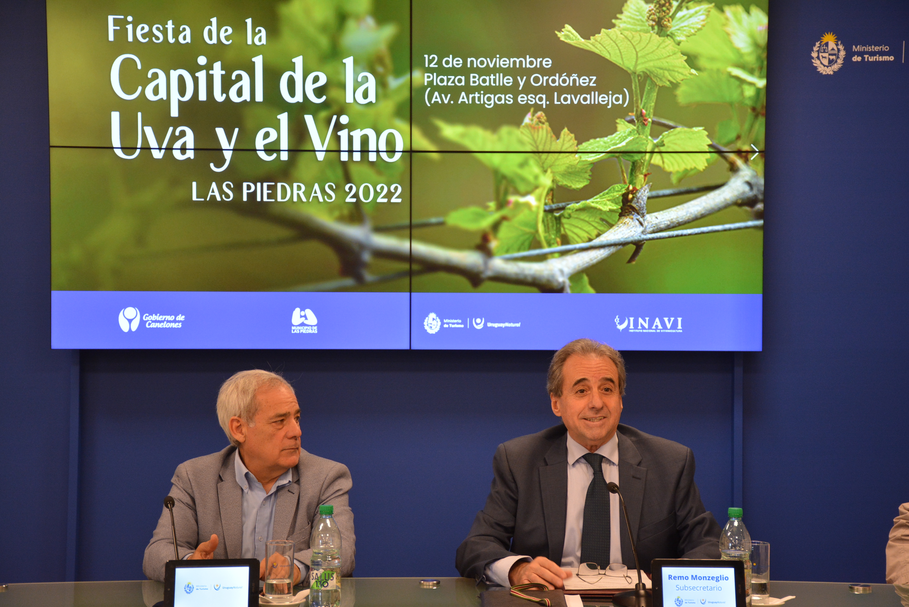 Director de Turismo, Horacio Yanes, y el Subsecretario del Ministerio de Turismo, Remo Monzeglio, en el lanzamiento de la 1ª edición de la Fiesta de la Capital de la Uva y el Vino Director de Turismo, Horacio Yanes, y el Subsecretario del Ministerio de Turismo, Remo Monzeglio, en el lanzamiento de la 1ª edición de la Fiesta de la Capital de la Uva y el Vino
