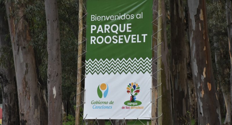 Cartel indicativo Parque Roosevelt