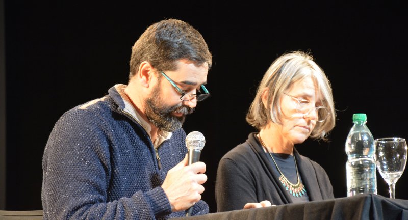 Director de Patrimonio del Gobierno de Canelones e investigador Federico López y la jueza Mariana Mota Director de Patrimonio del Gobierno de Canelones e investigador Federico López y la jueza Marina Mota