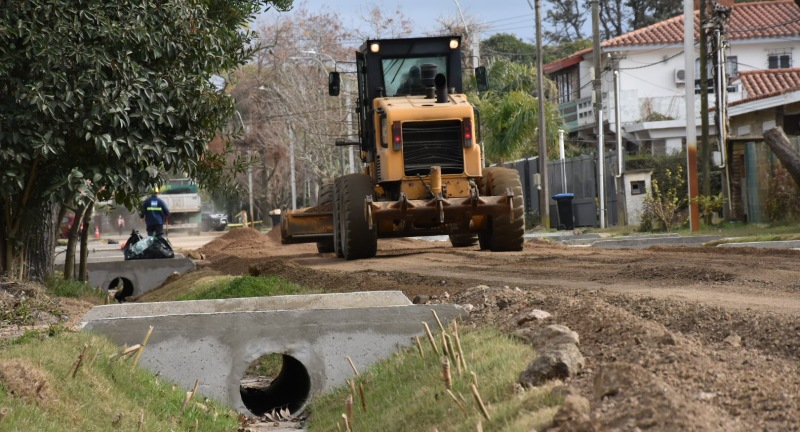 Trabajo en cunetas y base de calle.