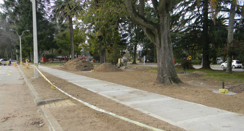 Se ejecutan obras de reacondicionamiento en plazoleta Legnani-Clavarino de Santa Lucía