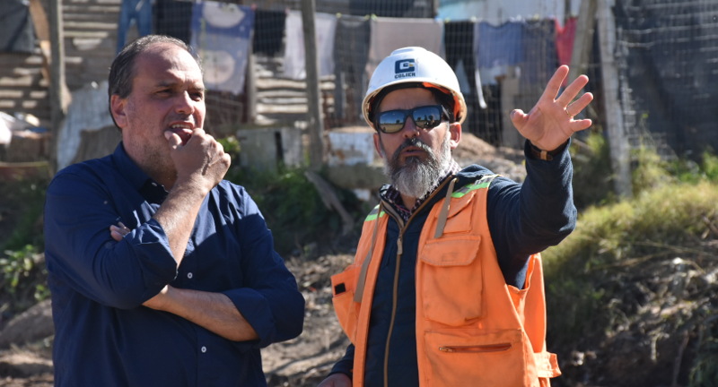 Director General de Obras, Guillermo Burgueño, en obra vial en Pando Director General de Obras, Guillermo Burgueño, en obra vial en Pando