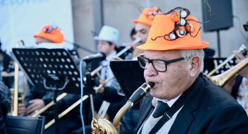 Banda Municipal en la inauguración de del Plan de Mejoramiento Barrial en Municipal 1 de Santa Lucía 