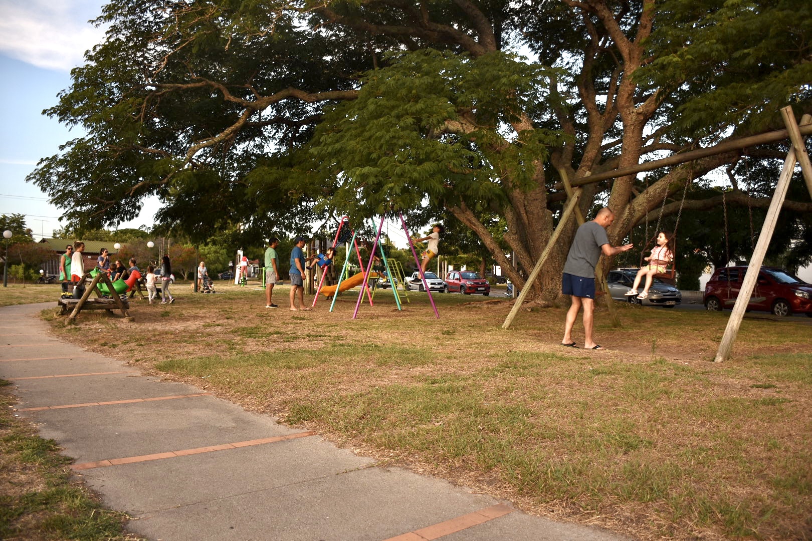 En la plaza Líber Seregni, la más importante de Costa Azul, se instaló un rincón infantil para el disfrute de turistas y lugareños En la plaza Líber Seregni, la más importante de Costa Azul, se instaló un rincón infantil para el disfrute de turistas y lugareños