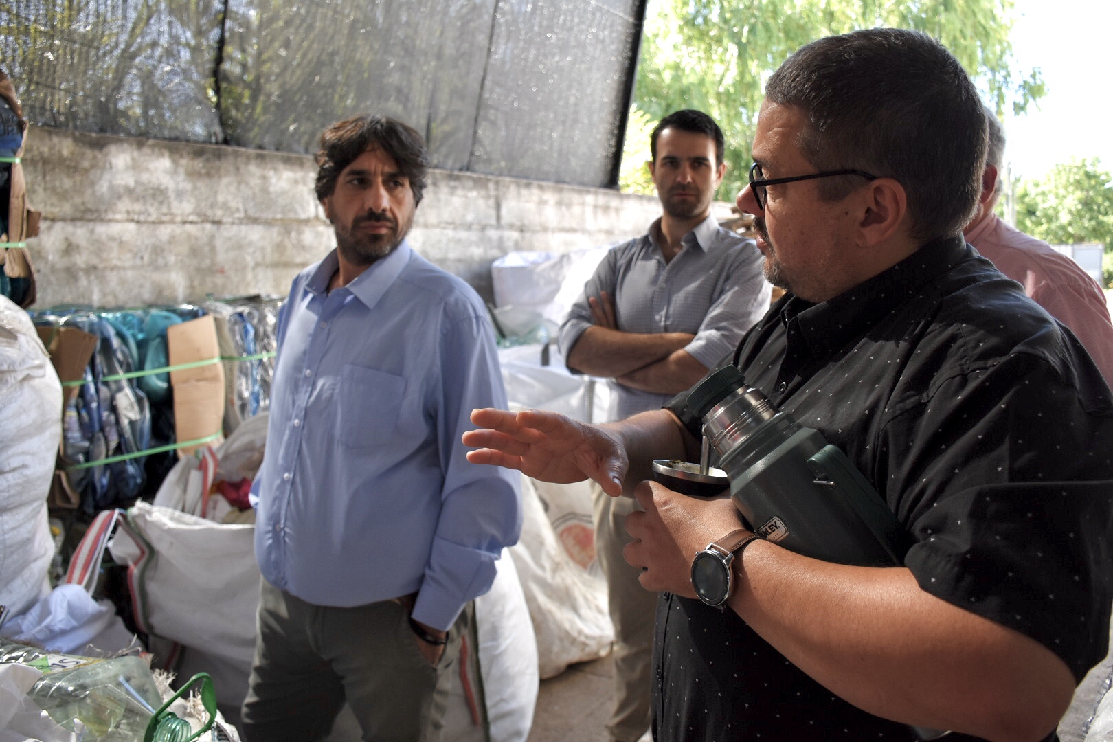 Recorrida de autoridades por punto de reciclaje en Solymar Norte, Ciudad de la Costa. Recorrida de autoridades por punto de reciclaje en Solymar Norte, Ciudad de la Costa.
