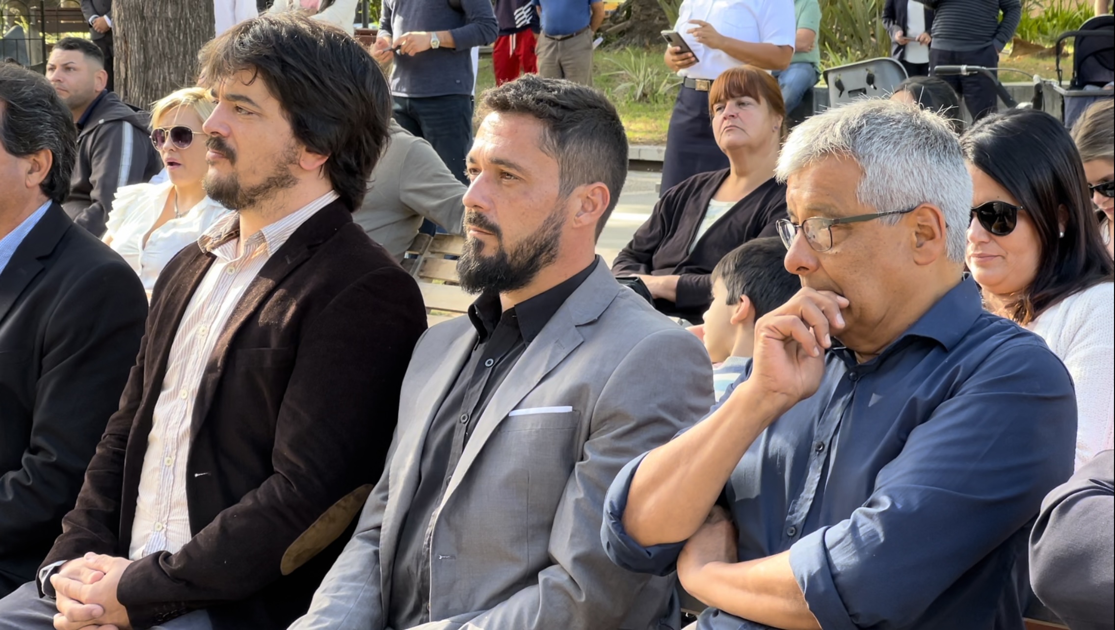 Coordinador de Gabinete Institucional, Pedro Irigoin,Seguridad y Convivencia, Nicolás Guillenea, y el Alcalde de Canelones, Darío Pimienta, en el 193° aniversario de la Policía Nacional y aniversario de la Jefatura de Policía de Canelones Coordinador de Gabinete Institucional, Pedro Irigoin,Seguridad y Convivencia, Nicolás Guillenea, y el Alcalde de Canelones, Darío Pimienta, en el 193° aniversario de la Policía Nacional y aniversario de la Jefatura de Policía de Canelones