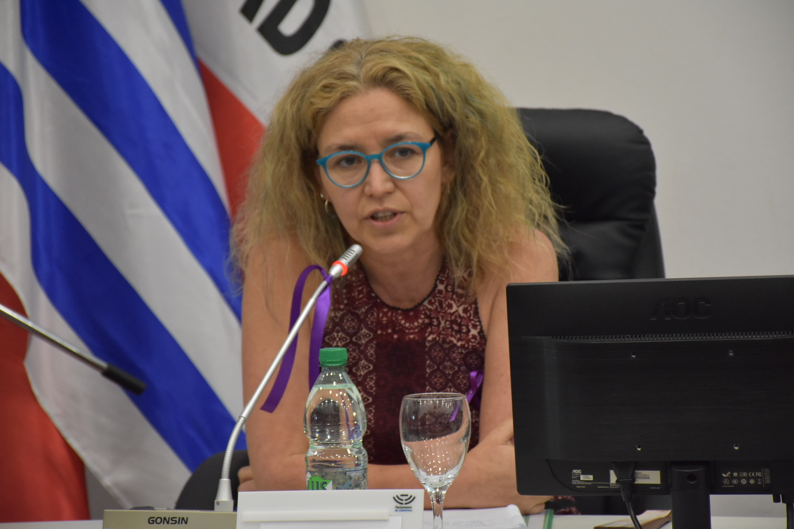 Directora de Género de la Intendencia de Canelones, Nohelia Millán, en sesión extraordinaria en la Junta Departamental de Canelones, en el marco del Mes Internacional para la Eliminación de la Violencia Contra las Mujeres Directora de Género de la Intendencia de Canelones, Nohelia Millán, en sesión extraordinaria en la Junta Departamental de Canelones, en el marco del Mes Internacional para la Eliminación de la Violencia Contra las Mujeres