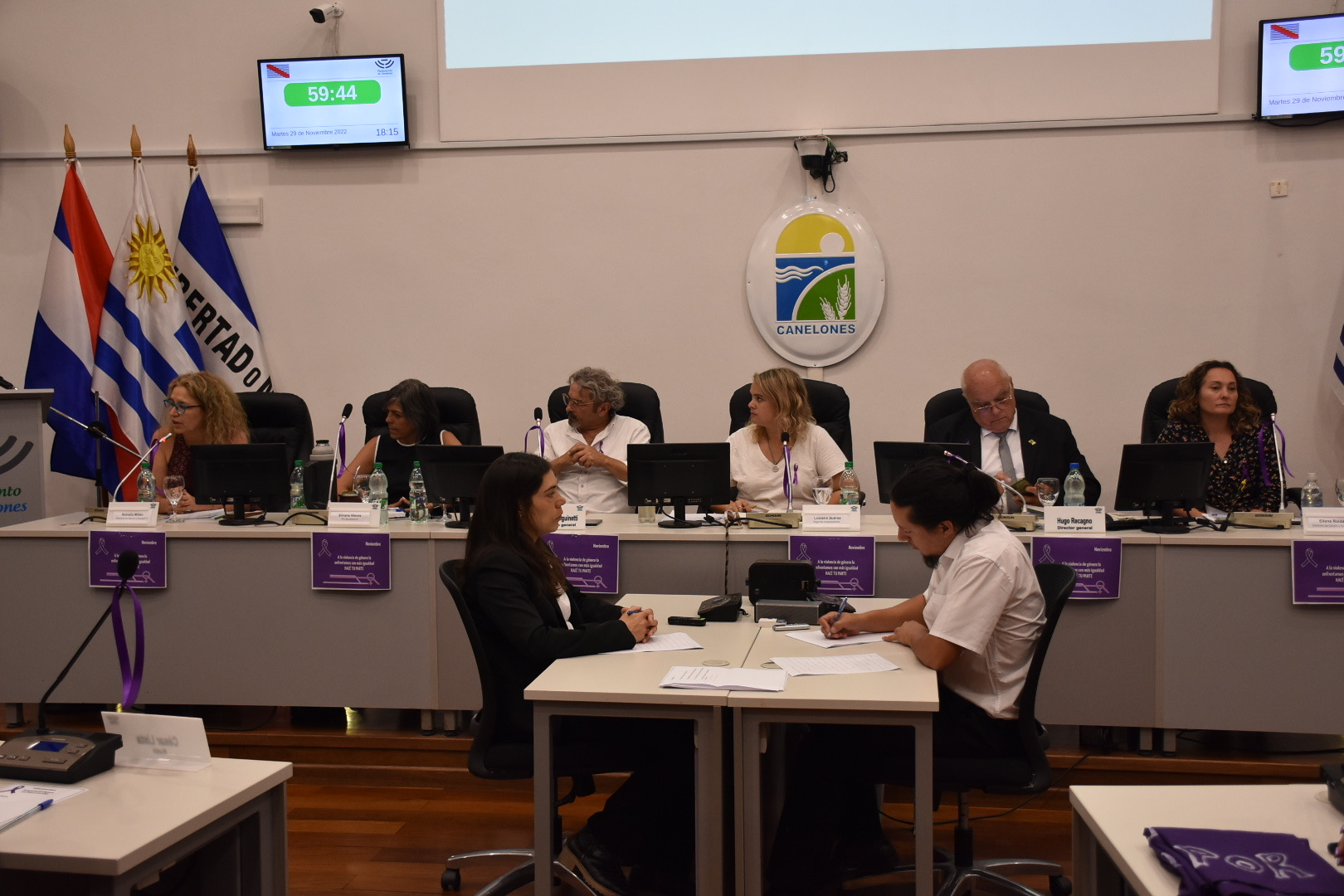 Sesión extraordinaria en la Junta Departamental de Canelones, en el marco del Mes Internacional para la Eliminación de la Violencia Contra las Mujeres Sesión extraordinaria en la Junta Departamental de Canelones, en el marco del Mes Internacional para la Eliminación de la Violencia Contra las Mujeres