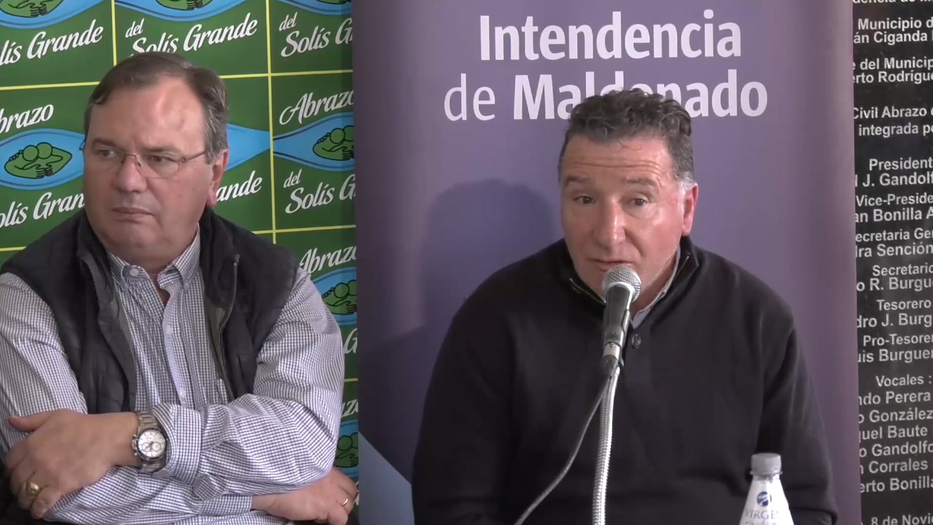 José Luis Falero Ministro de Transporte - Roberto Rodríguez  Alcalde del Municipio de Soca
