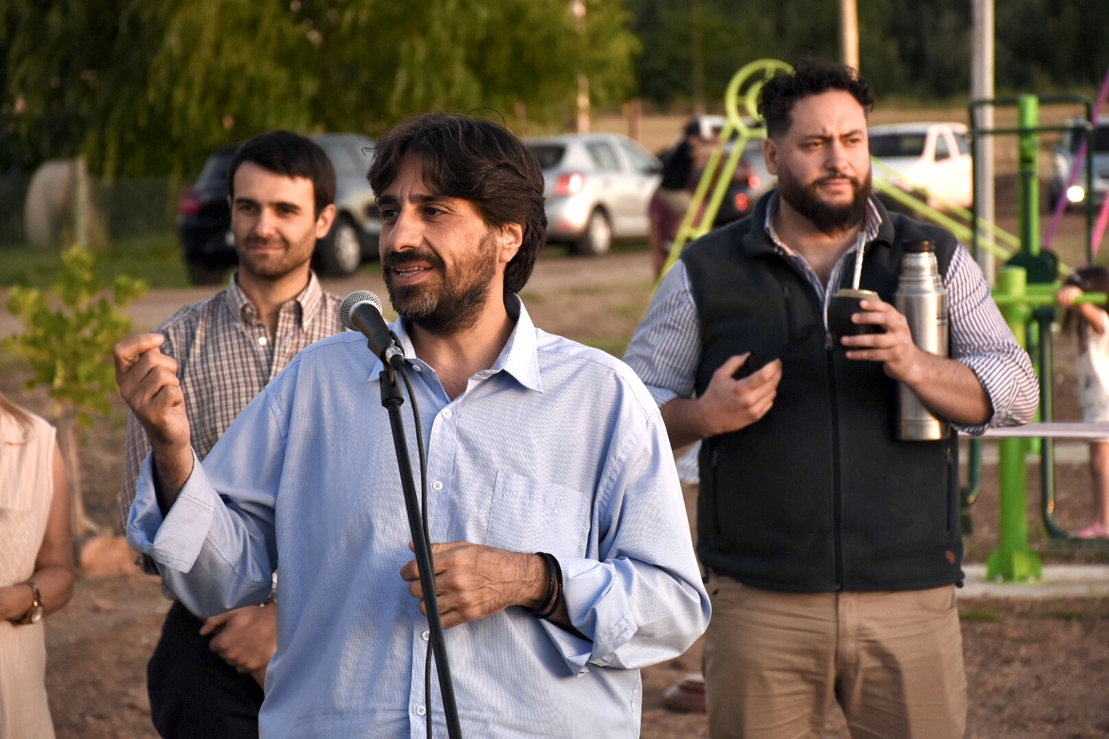 Marcelo Metediera, Intendente en funciones de Canelones, en la inauguración del Parque Gulla de Santa Rosa Marcelo Metediera, Intendente en funciones de Canelones, en la inauguración del Parque Gulla de Santa Rosa