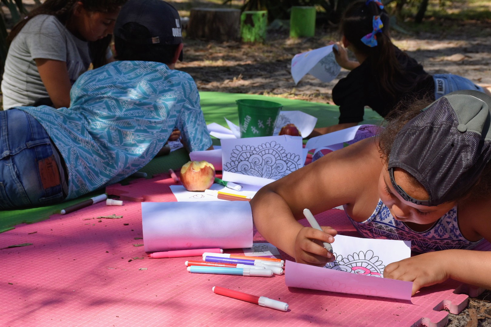 Niños y niñas participan de la  jornada recreativa en Parque Roosevelt