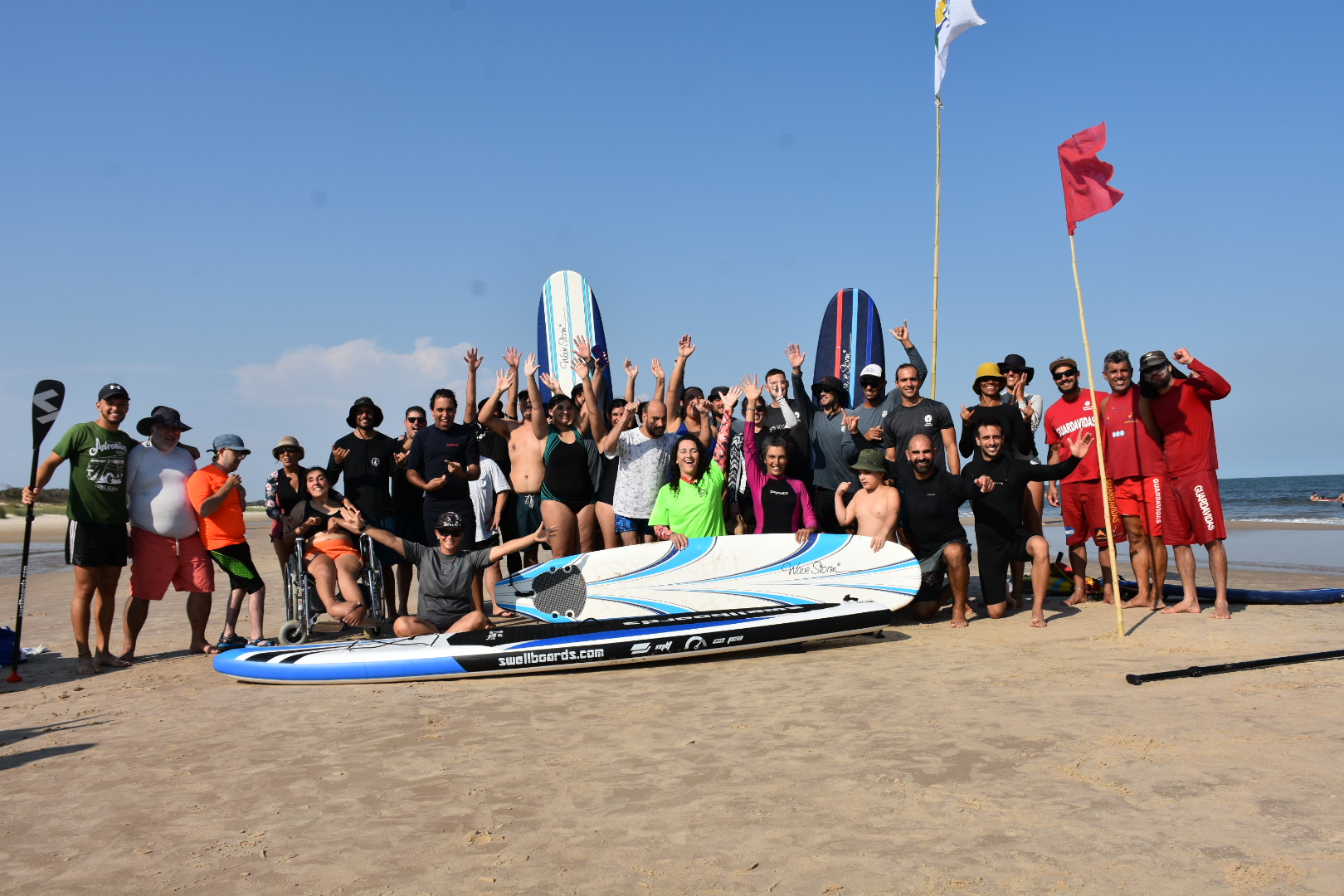 Participantes en el cierre del ciclo Surfing canario-Mar al alcance Participantes en el cierre del ciclo Surfing canario-Mar al alcance