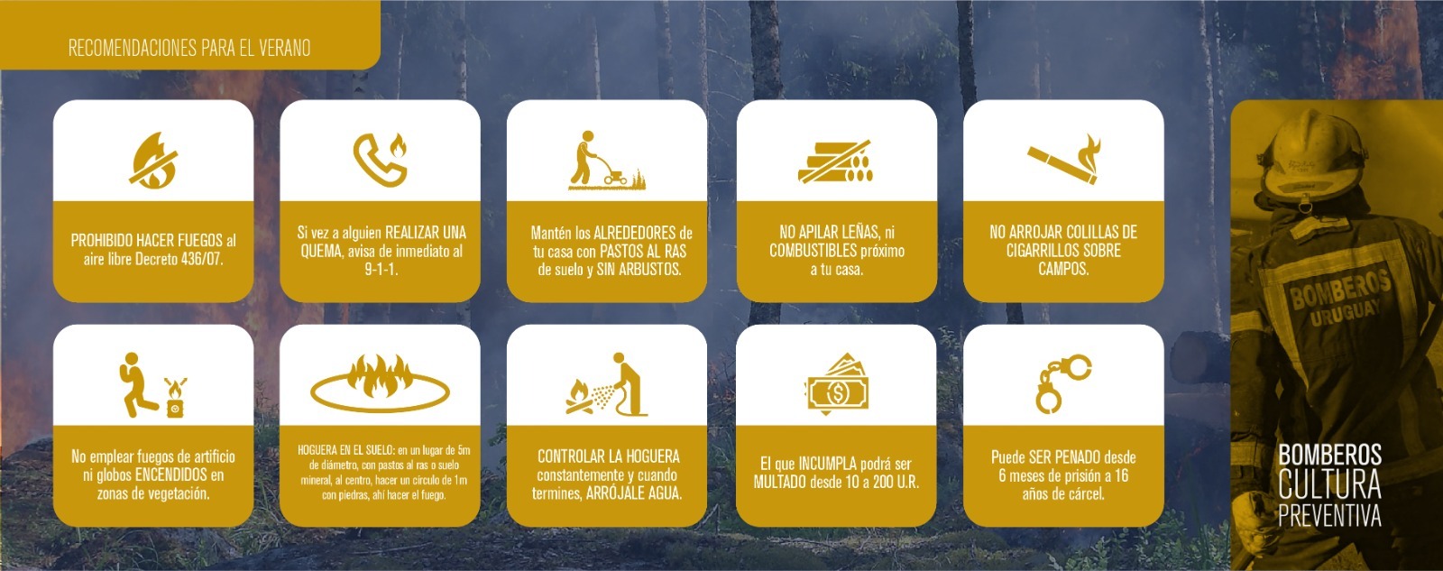 Recomendaciones de Bomberos Recomendaciones de Bomberos
