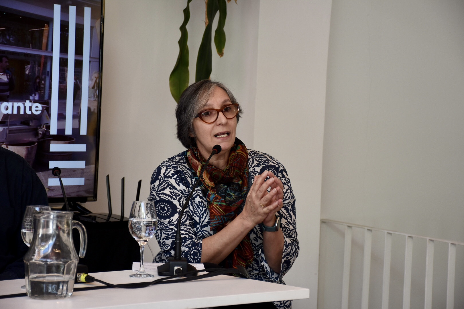 Referente de Turismo Enológico y Gastronómico, Alejandra Cabrera en el lanzamiento de la Fiesta de la Capital de la Uva y el Vino en Las Piedras
