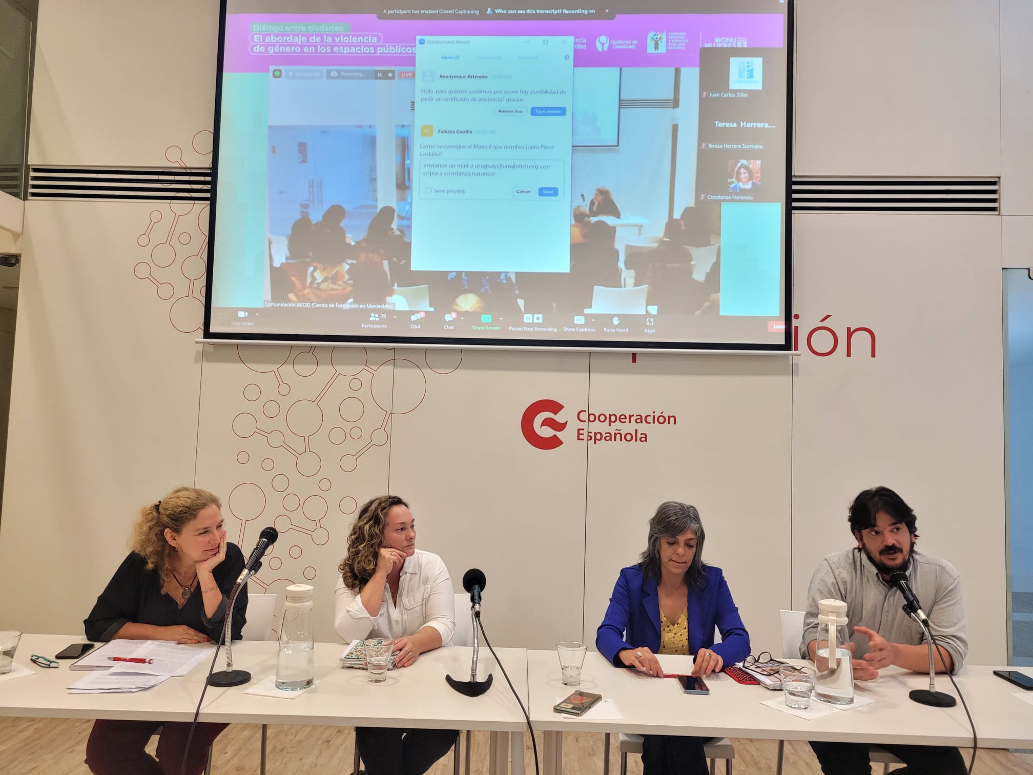 Gobierno de Canelones disertó en el conversatorio Diálogo entre ciudades: el abordaje de la violencia de género en los espacios públicos Gobierno de Canelones disertó en el conversatorio Diálogo entre ciudades: el abordaje de la violencia de género en los espacios públicos
