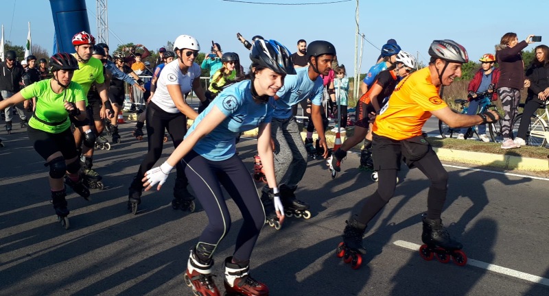 Se realizó la segunda carrera de rollers de Ciudad de la Costa