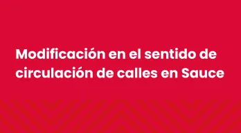 Imagen Modificación en el sentido de circulación de calles cercanas a centros educativos en Sauce 