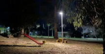 Se inauguró sistema lumínico ecológico en la plaza Verde de Santa Lucía del Este