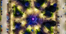 Inauguración de una nueva fuente seca interactiva en la plaza principal de Soca 