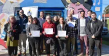 Vecinas y vecinos se capacitaron en bioconstrucción en el barrio Nueva Esperanza de Solymar norte 