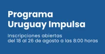 Placa explicativa sobre el programa Uruguay Impulsa 