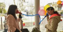 Niñas participando de una dinámica lúdica 