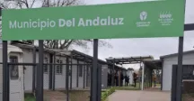 Cartel indicativo de la entrada al Municipio del Andaluz 