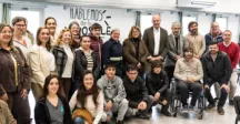 Intendente Legnani y estudiantes de UTU 